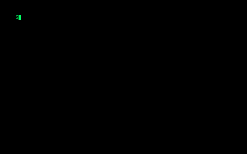 Terminal-style animation with a playful Aaron hire command.